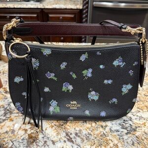 Coach Black Floral Shoulder and Crossbody Bag